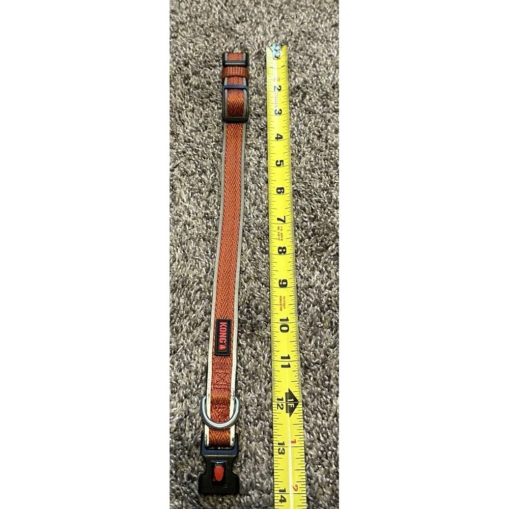 Kong Heavy Duty Chew Resistant padded Dog Collar - Orange